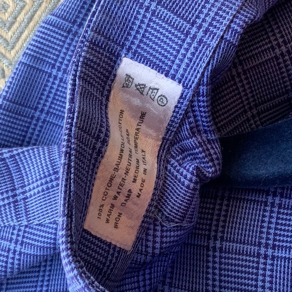 MENS SHIRT BLUE CHECK FABIO INGHIRAMI L PERFECT - Picture 6 of 6